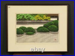 Nw1758jabSw12 Japanese framed woodblock print SHOBOJI TEMPLE by Ido Masao