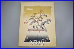 ORIGINAL Large prints Japanese KIMONO Woodblock Print Pattern Design Book 84