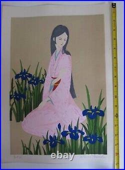 ORIGINAL SIGNED CONTEMPORARY Japanese woodblock print 90/150 Mituru Tomoda