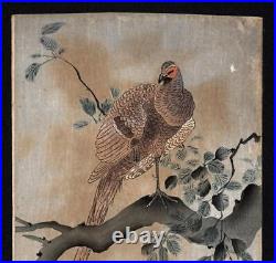 Ohara Koson (1877-1945) Japanese Woodblock Woodcut Print Copper Pheasant