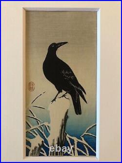 Ohara Koson, Small card, Shoson, Japanese original handmade woodblock print