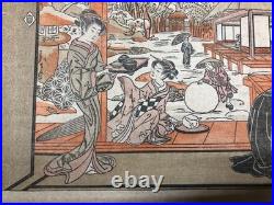 Old book with woodblock prints Ukiyo-e Masterpieces of Edo Customs Vol. 3, 1916