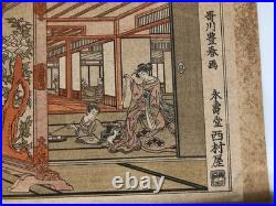 Old book with woodblock prints Ukiyo-e Masterpieces of Edo Customs Vol. 3, 1916