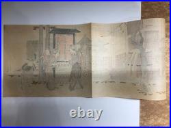 Old book with woodblock prints Ukiyo-e Masterpieces of Edo Customs Vol. 3, 1916