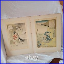 Orig Mizuno Toshikata (1866-1908) Japanese Woodblock Print PLUS Kuniyoshi Print