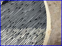 Orig Toru Shimizu Huge Round Woodblock Print Fisherman