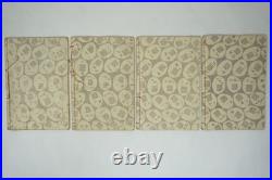 Original 1850s Kunisada Woodblock Printed Books Set of 4 Inaka Genji Edo 0724G25