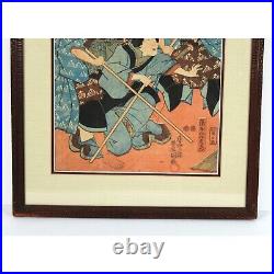 Original Antique Woodblock Print On Rice Paper Toyokuni Kunisada (1786-1864)