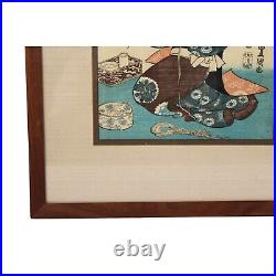 Original Antique Woodblock Print On Rice Paper Toyokuni Kunisada (1786-1864)