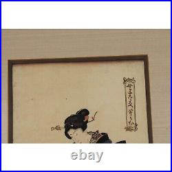 Original Antique Woodblock Print On Rice Paper Toyokuni Kunisada (1786-1864)