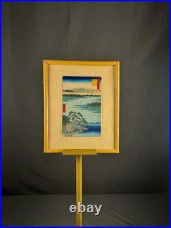 Original Hiroshige Koban Woodblock Print Omi Province Lake Biwa Ukiyo-e