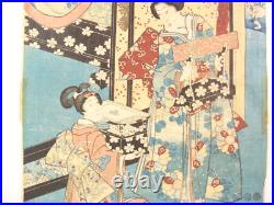 Original Japanese Ukiyo-e Utagawa Kunisada Toyokuni Woodblock Edo Period