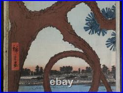 Original Japanese Woodblock Print Hiroshige One Hundred Views Of Edo