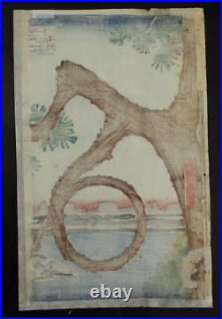 Original Japanese Woodblock Print Hiroshige One Hundred Views Of Edo