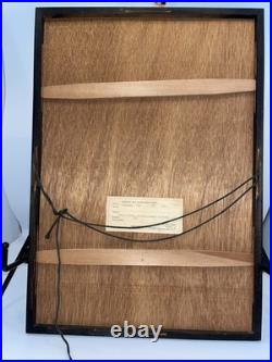 Original Japanese Woodblock Print Matted Framed COA Edo Period 1854 Toyokuni III