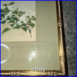 Original Japanese Woodblock Print by Ohara Koson Bird Winter Trees Snow