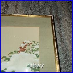 Original Japanese Woodblock Print by Ohara Koson Bird Winter Trees Snow