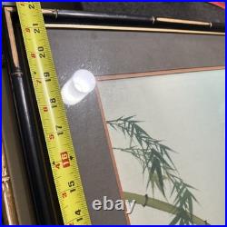 Original Japanese Woodblock Print by Ohara Koson Owl And Bamboo, Crescent Moon