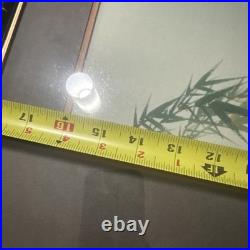 Original Japanese Woodblock Print by Ohara Koson Owl And Bamboo, Crescent Moon