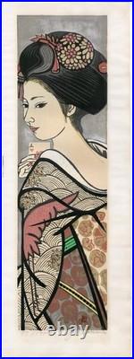 Original Junichiro Sekino Japanese Woodblock Print November Playing Cards
