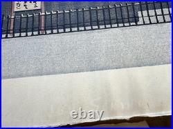 Original Junichiro Sekino Signed Huge Japanese Woodblock Print Kuwana