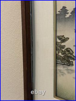 Original Nisaburo Ito Japanese Woodblock Print Golden Pavilion Kyoto 1950s