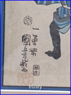 Original Utagawa Kuniyoshi Edo Period Japanese Woodblock Print Ukiyo-e c1850