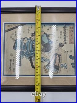 Original Utagawa Kuniyoshi Edo Period Japanese Woodblock Print Ukiyo-e c1850