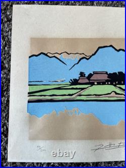 Original Woodblock Saburo Miyata Miyajima Woodblock Hand Signed With Signature