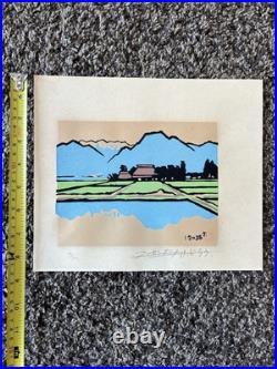 Original Woodblock Saburo Miyata Miyajima Woodblock Hand Signed With Signature