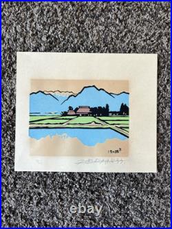 Original Woodblock Saburo Miyata Miyajima Woodblock Hand Signed With Signature