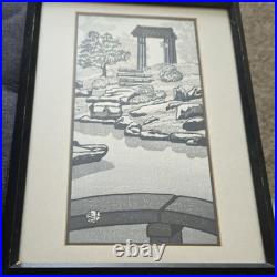 Original vintage signed woodblock print by Gihachiro Okuyame