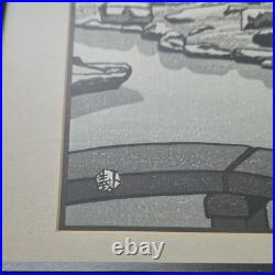 Original vintage signed woodblock print by Gihachiro Okuyame