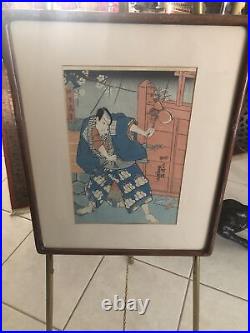 PairJapanese Woodblock Kabuki PrintsOtagowa Kunisada Framed21 X 14