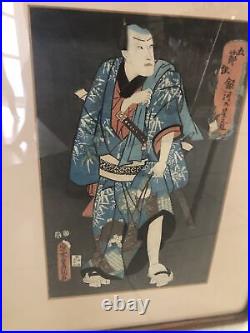 PairJapanese Woodblock Kabuki PrintsOtagowa Kunisada Framed21 X 14