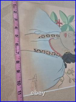 Paul Jacoulet original Japanese woodblock print Une jeune fille de Fidji 15x18