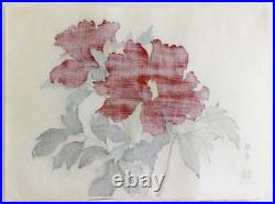 Peony Flower Japanese Woodblock Print Konan Tanigami Ukiyo-e