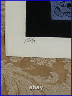 RARE Haku Maki Animal Song Ox Woodblock Print Poem 17/50 SIGNED