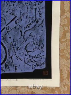 RARE Haku Maki Animal Song Ox Woodblock Print Poem 17/50 SIGNED