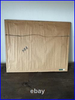 Rare Bakufu Ohno 1952 Vintage Japanese Woodblock Print Night Scene of Water Mill