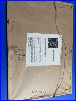 Running Rooster by Kaoru Kawano signed vintage Japanese Woodblock Print