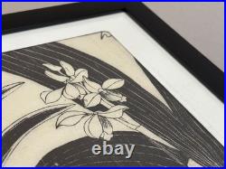 Ryotaro Uchiyama Japanese Woodblock Print Orchid Edo Authentic 1829