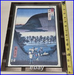 SANUKI Province Utagawa Hiroshige Japanese Woodblock Framed Art Print 18×15 VTG