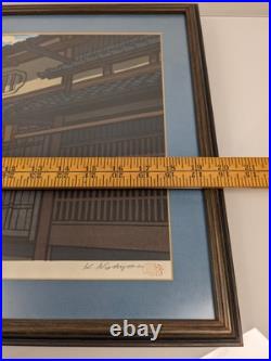 S/N Katsuyuki Nishijima Woodblock Street Scene