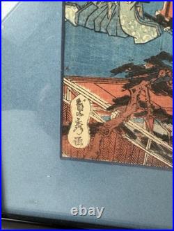 Sadahide Utagawa 1807-1873 Woodblock Print Kanadehon Chushingura 47 Ronin Act 9