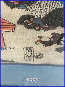 Sadahide Utagawa 1807-1873 Woodblock Print Kanadehon Chushingura 47 Ronin Act 9