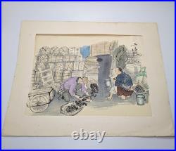 Sanzo Wada Coal Vendor Woodblock Print Occupations of Showa Japan