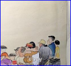 Sanzo Wada Story Teller Woodblock Print Occupations of Showa Japan kamishibai