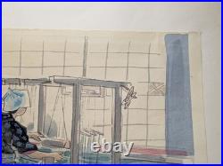 Sanzo Wada Women Weavers Woodblock Print Occupations of Showa Japan