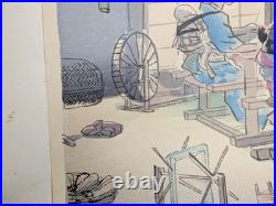 Sanzo Wada Women Weavers Woodblock Print Occupations of Showa Japan